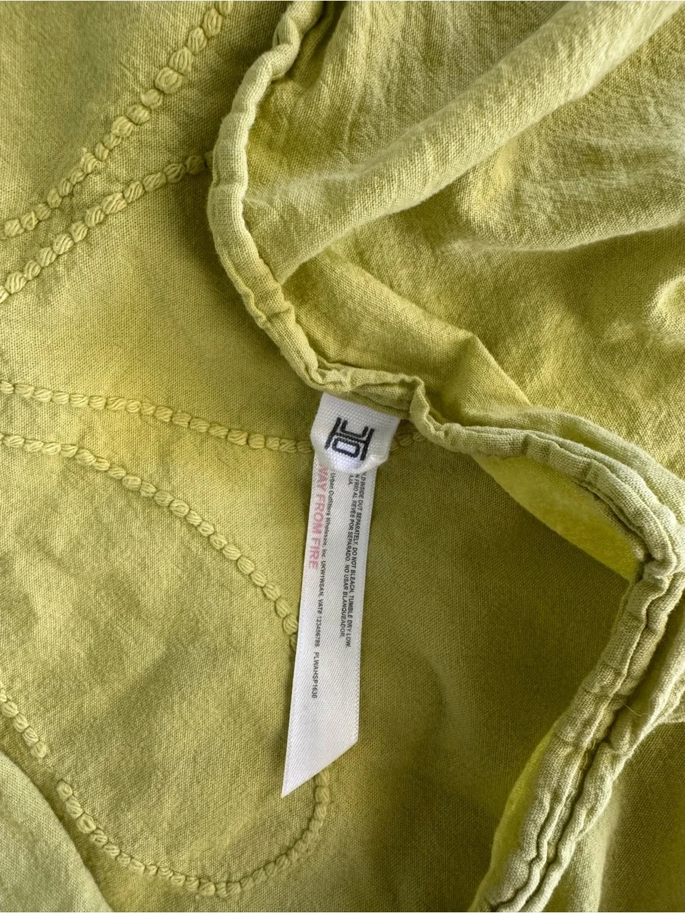 UO Olive Daisy Tufted Core Sham Set